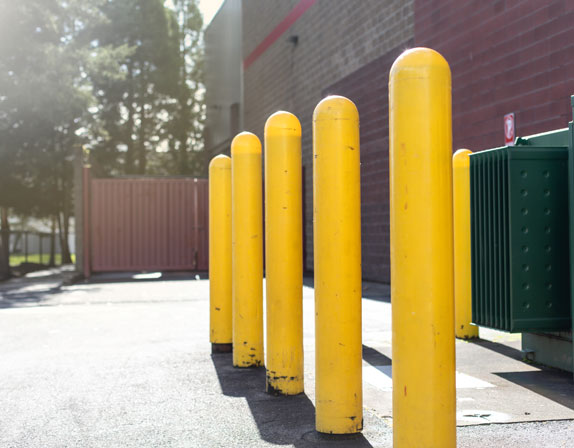 Steel pipe bollards 